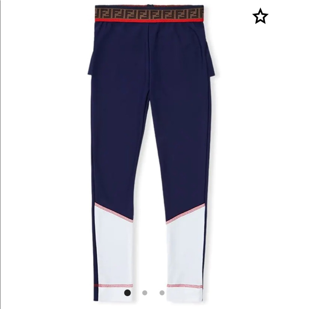 Fendi Kids Frills Detail Leggings